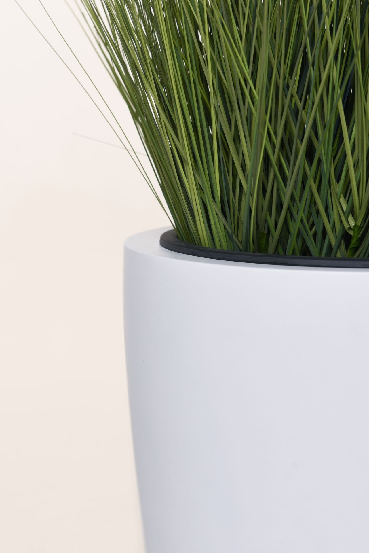 VIVANNO Pflanzkübel Pflanzkübel Pflanzgefäß Blumenkübel Fiberglas OPALA weiß matt - 40x55