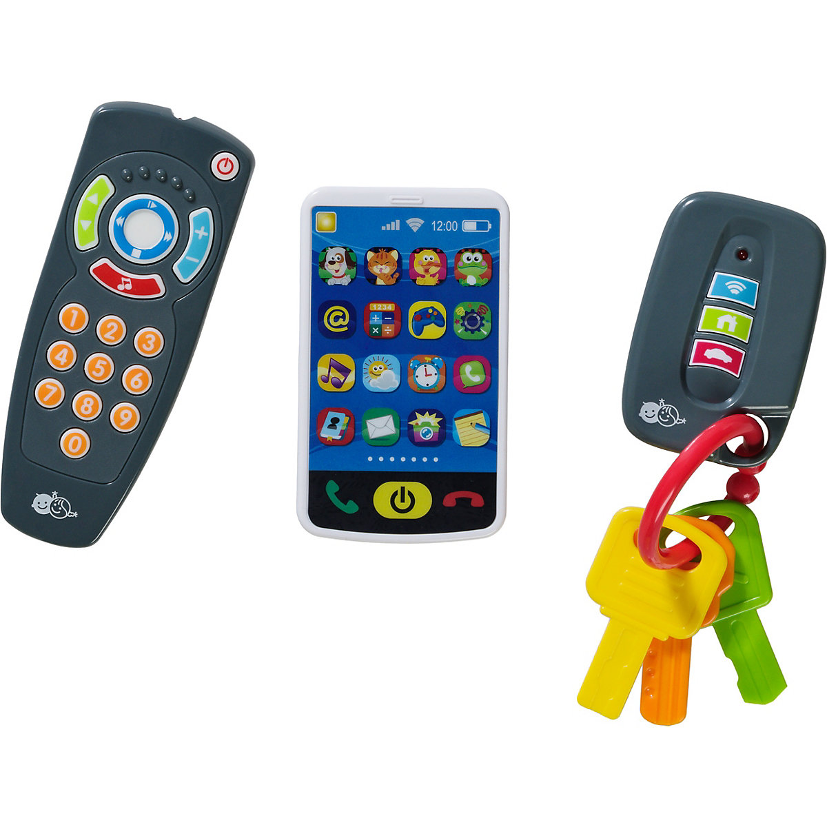 3er-Set: Schlüssel, Fernbedienung, Smartphone