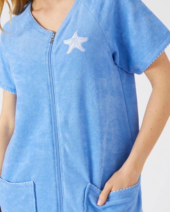 Robe de détente zippée