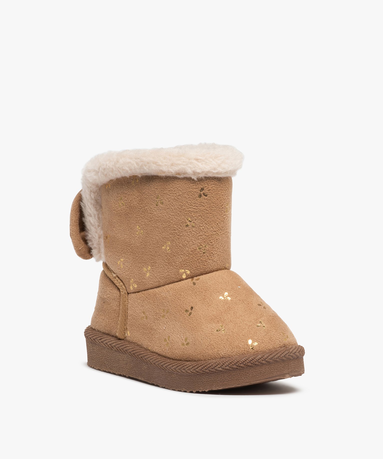 Boots fourrées bébé fille en textile suédé – LuluCast... beige | GEMO