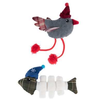 Katzenspielzeug Vögelchen & Fisch