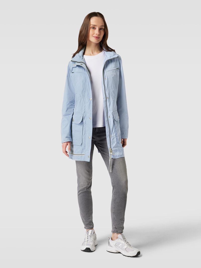 Jacke mit Label-Detail Modell 'ILLUSION' in hellblau