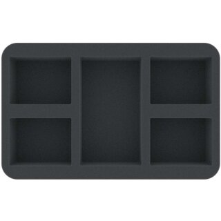 Feldherr 50 mm Half-Size Schaumstoffeinlage mit 5 Fächern