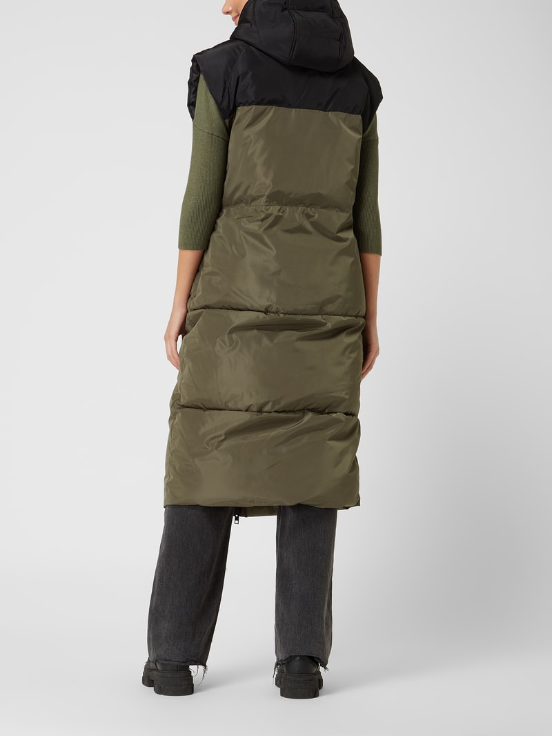 Steppweste mit Kapuze Modell 'Naja' in khaki
