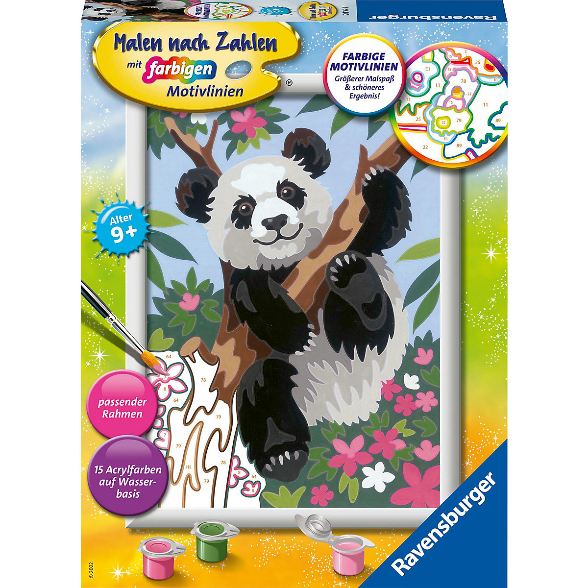 Malen nach Zahlen Süße Pandabär