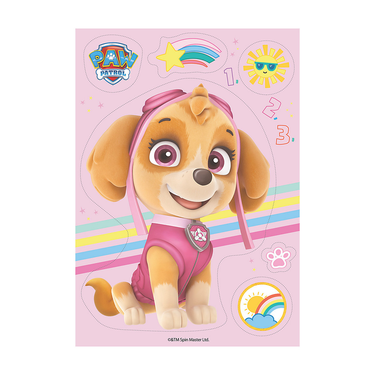 Essbare Tortendeko Paw Patrol mit großer Skye 14,8 x 21cm