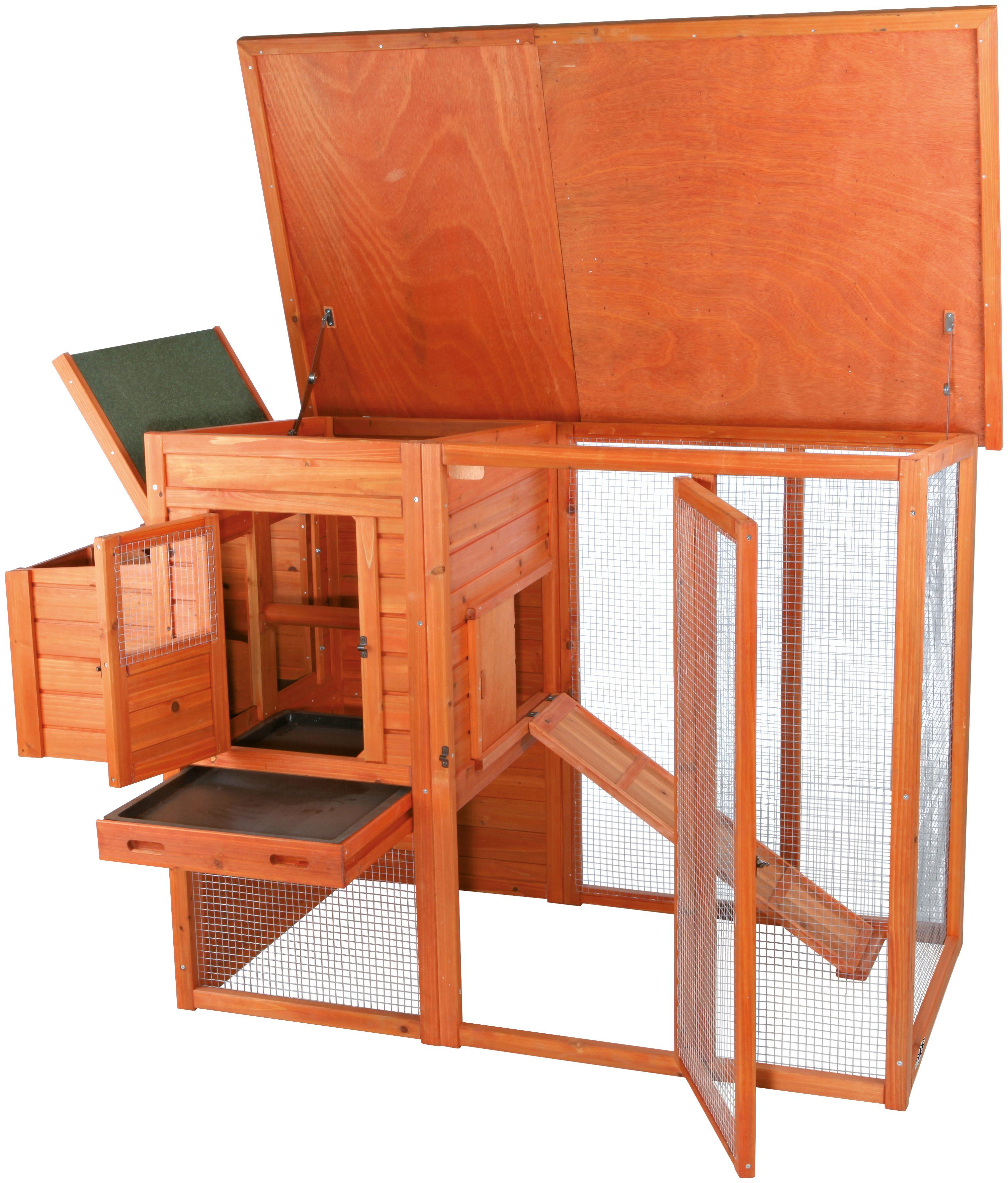 TRIXIE Hühnerstall Natura, BxTxH: 165x105x105 cm, mit Freilaufgehege