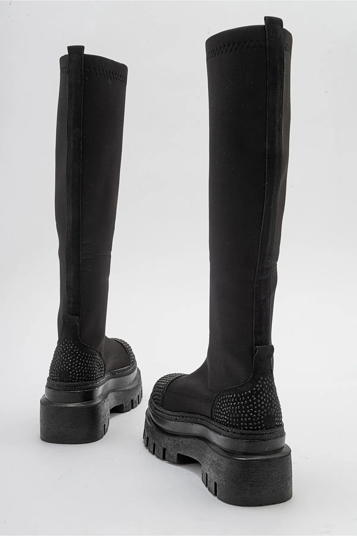 LuviShoes  ALBERT Black Stone Damenstiefel