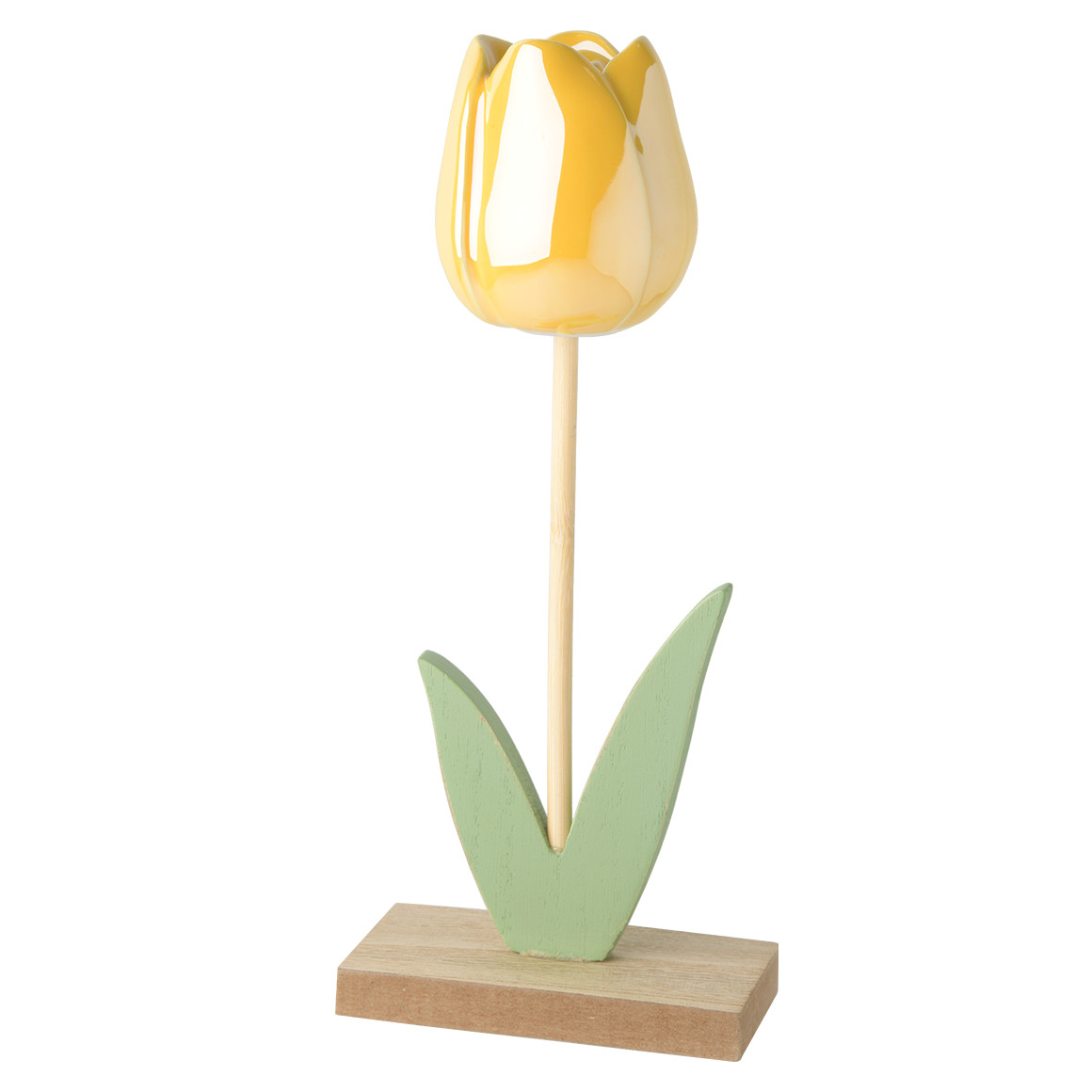 Deko-Aufsteller Tulpe mit Holzfuß