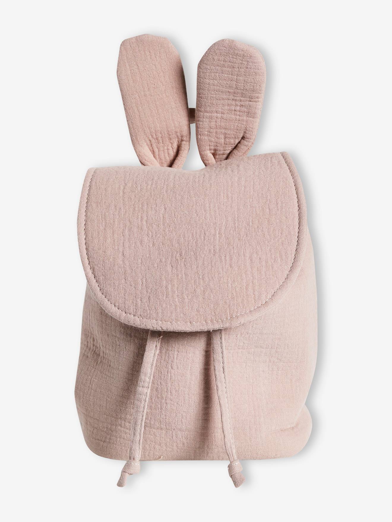 Vertbaudet Kinder Rucksack mit Ohren, personalisierbar - graubeige