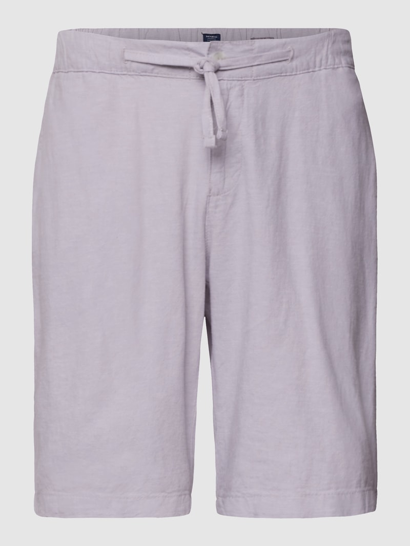Shorts mit elastischem Bund in hellgrau