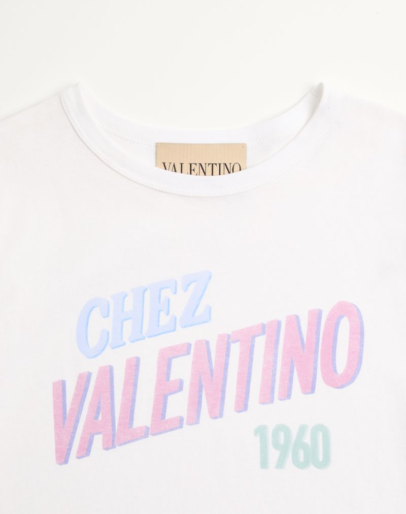 Chez Valentino 1960-printet bomuldsjersey-T-shirt