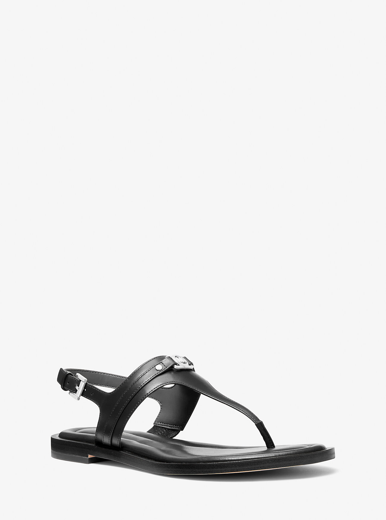Sandali Mandy in pelle con cinturino a T - NERI