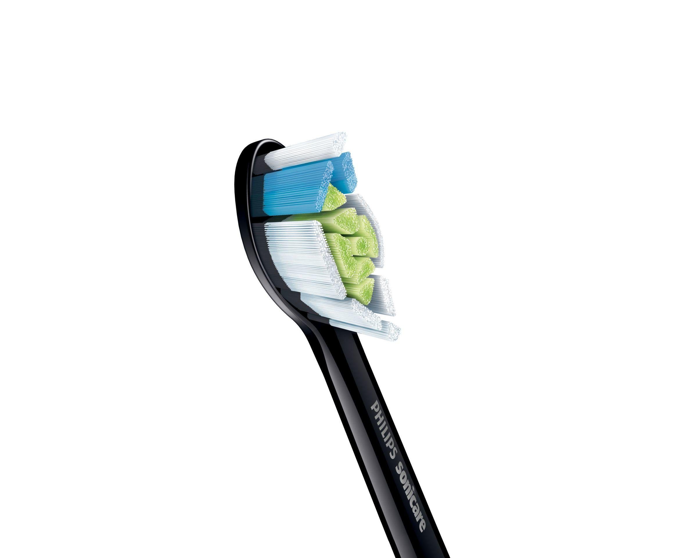 Philips Aufsteckbürsten Sonicare W Optimal White HX6064/11 (4 Stück) schwarz, Packung, 4 Stück, 4 Stück