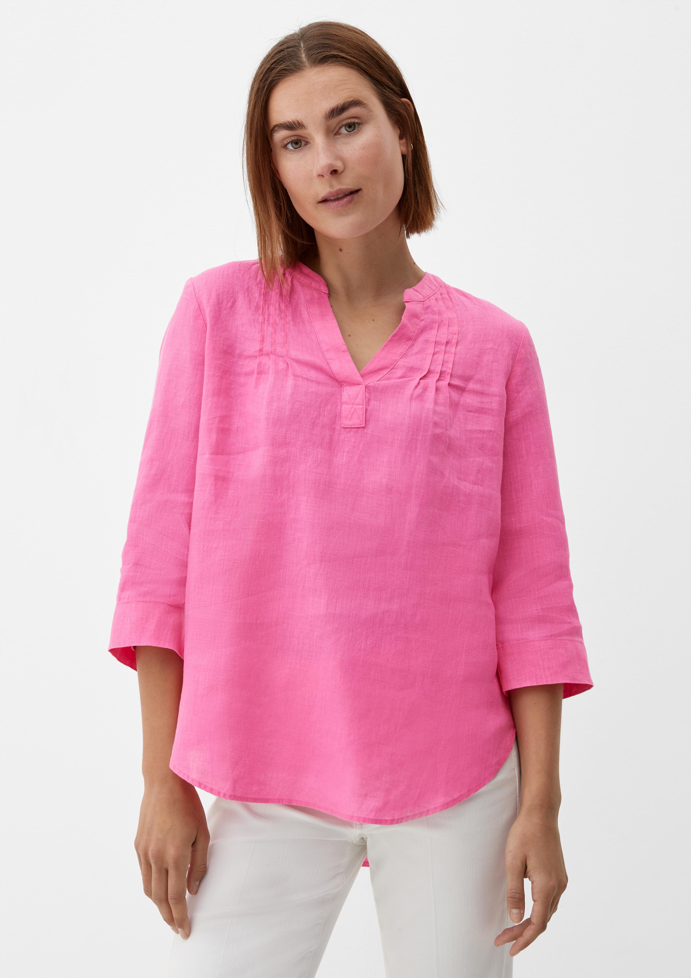 Leinenbluse mit Pintucks  2129193-4426