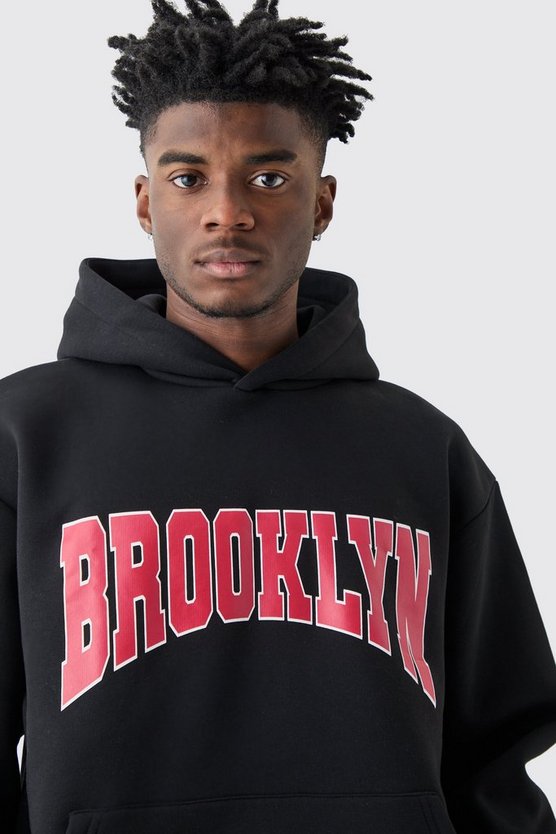 Oversize Hoodie mit Brooklyn-Print