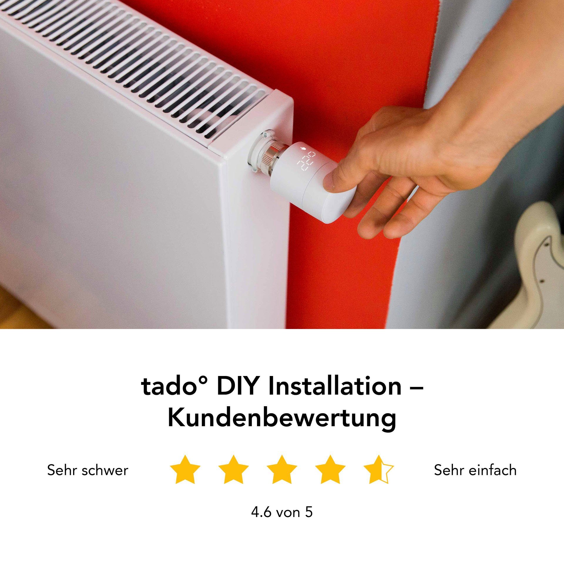 Tado Heizkörperthermostat Set tado SRT- Starter Kit V3+ inkl. 3x Smartes Heizkörperthermostate