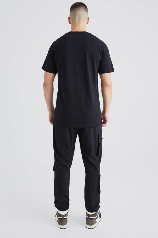 Tall Man Slim-Fit T-Shirt mit reflektierendem Mesh-Overlay