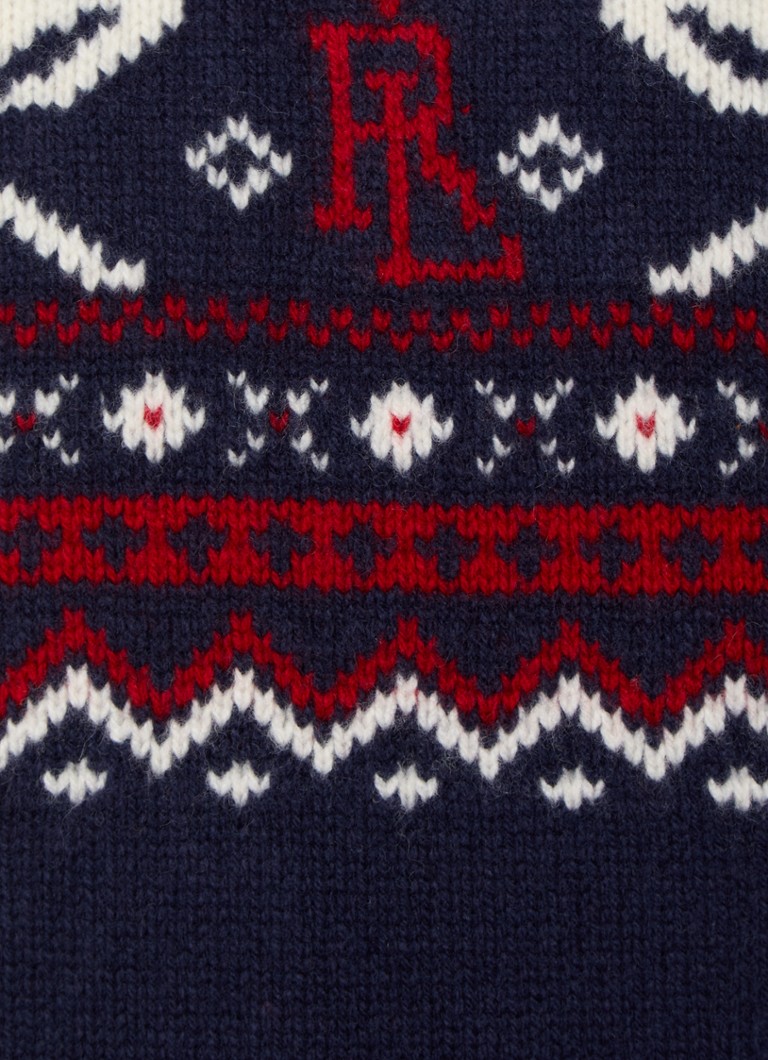 Ralph Lauren Fine-knit wool pullover with knitted-in pattern