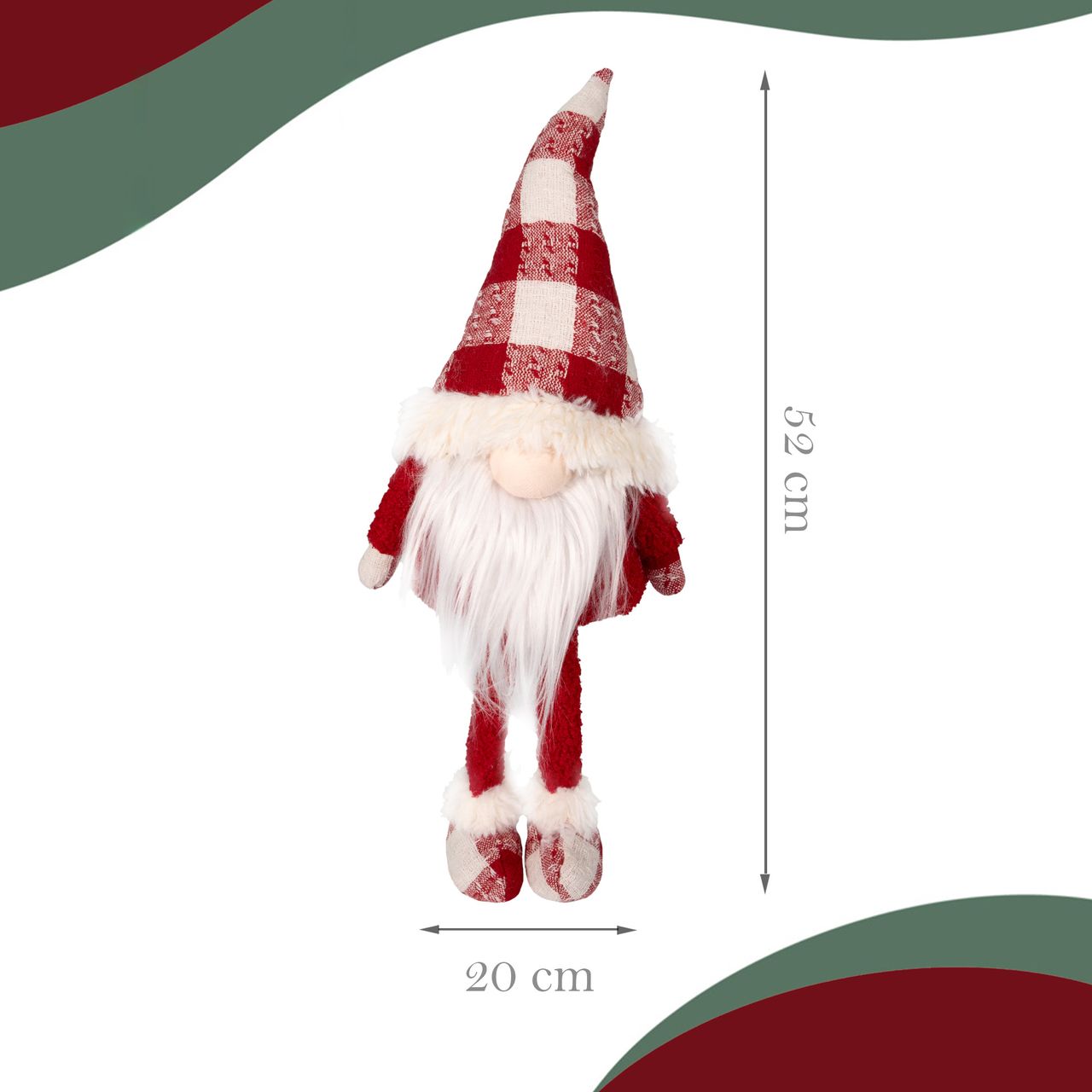 Lemodo dekorativer Textilwichtel 52 cm hoch