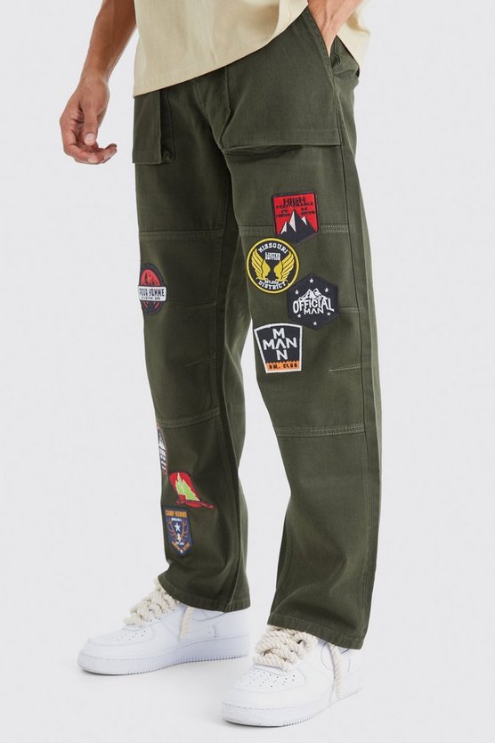 Lockere Cargo-Hose mit Applikation