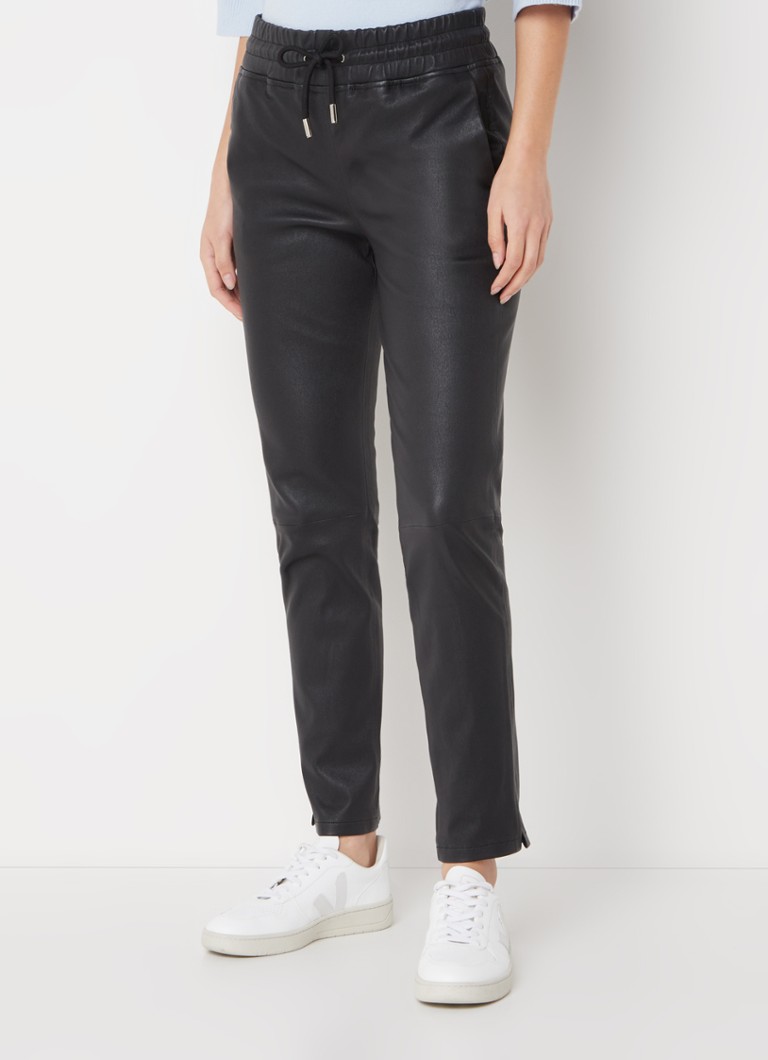 STUDIO AR by Arma Nos Naomi mid waist slim fit cropped lambskin trousers