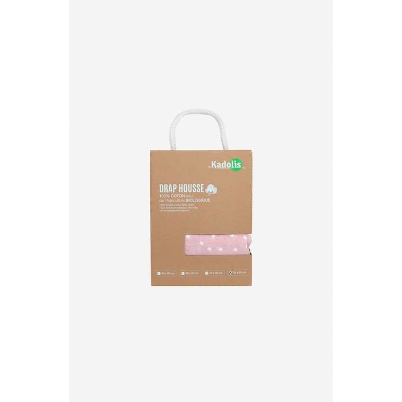 Drap housse Coton Bio motifs Etoiles - Berceau/landau