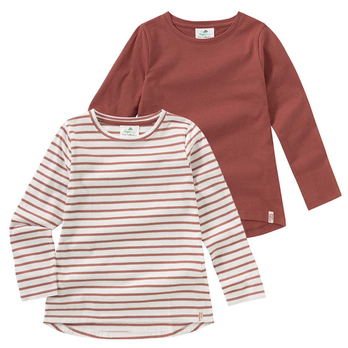 2 Mädchen Langarmshirts im Set