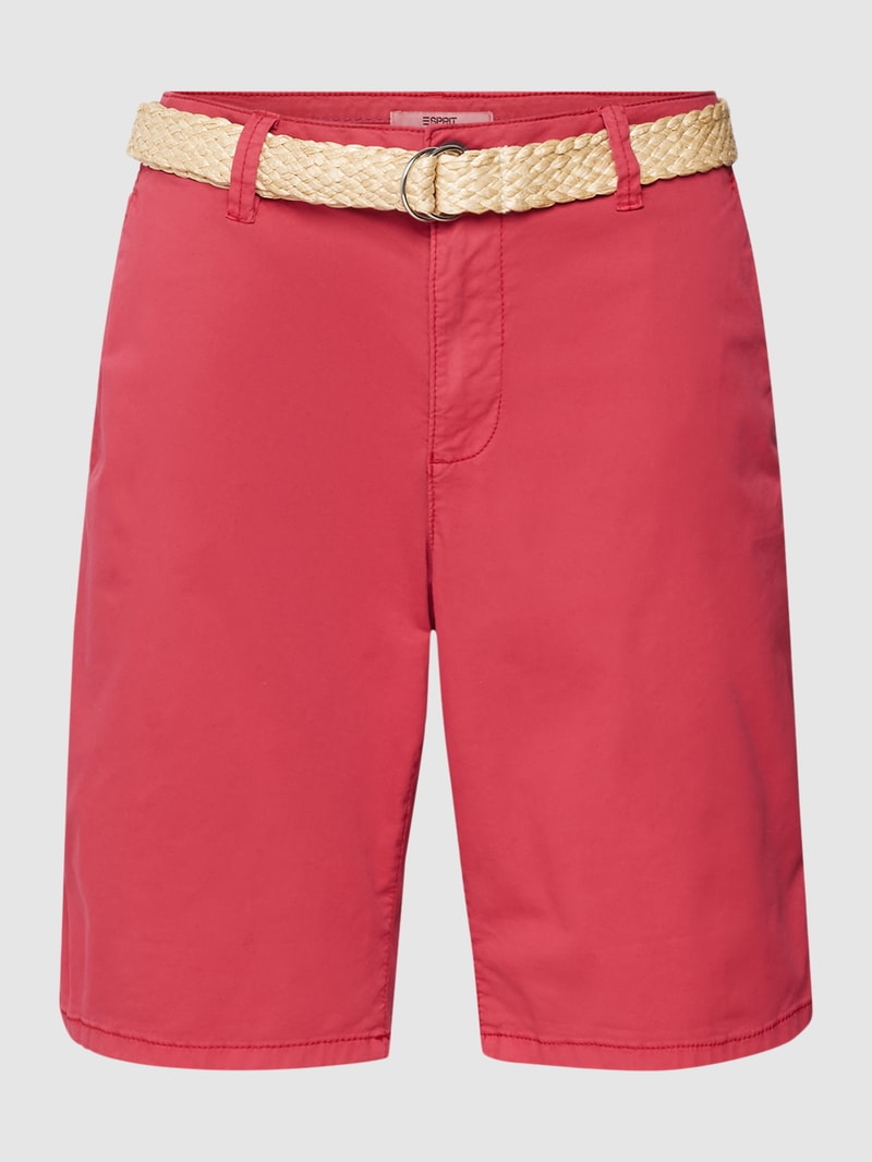 Chinoshorts mit französischen Eingrifftaschen in fuchsia
