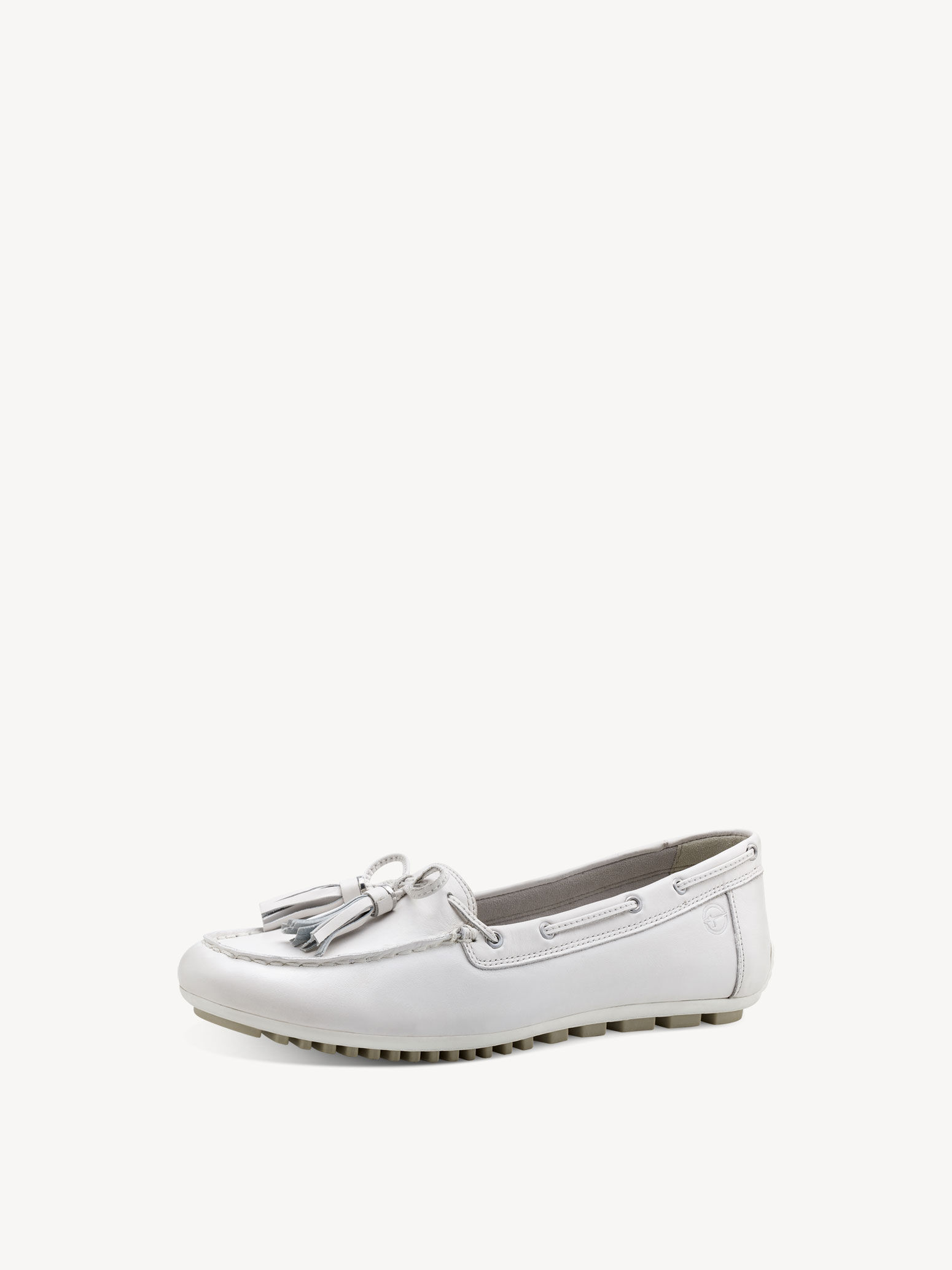 Mocassin en cuir - blanc