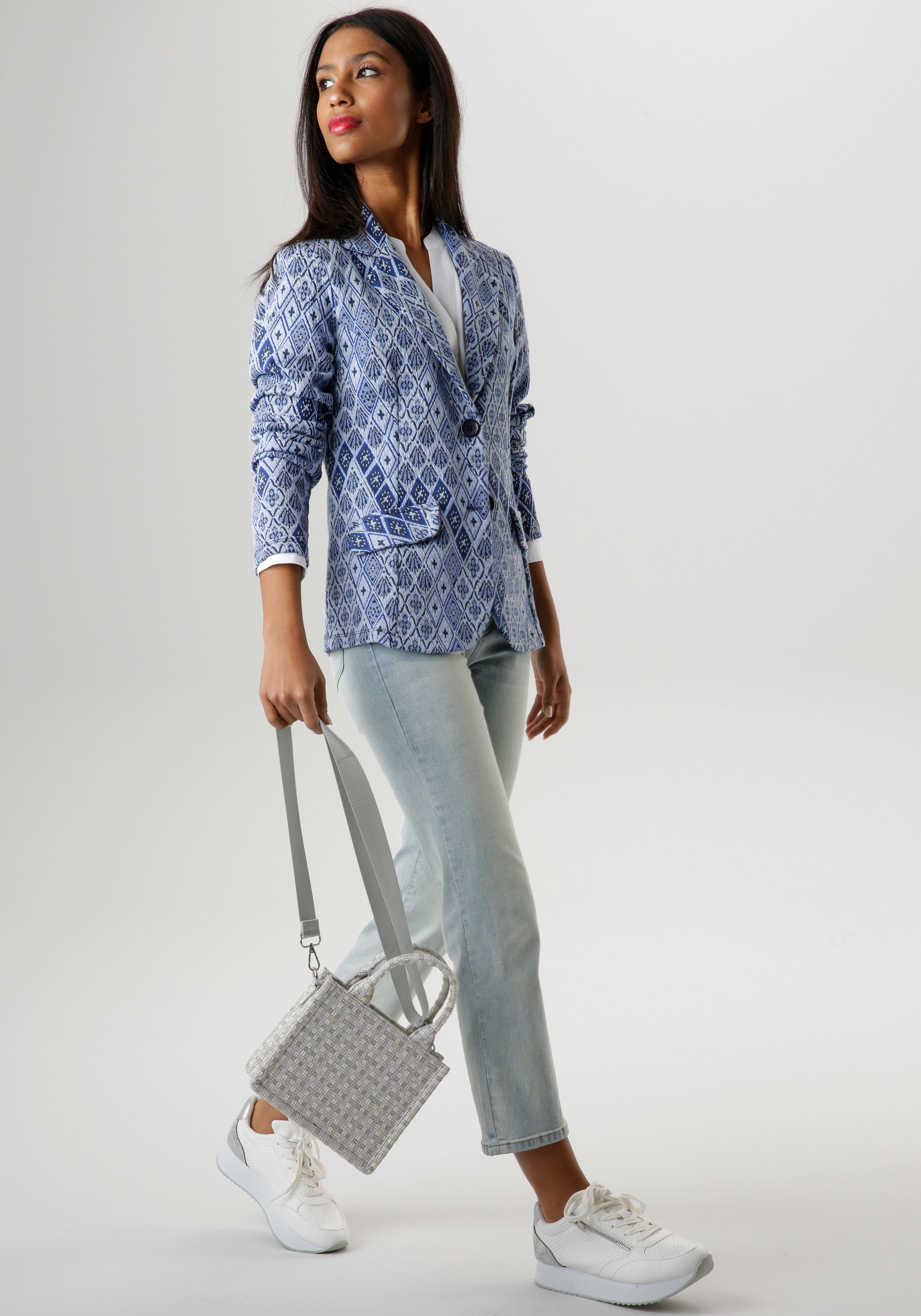 Aniston SELECTED Kurzblazer aus strukturiertem Jacquard - NEUE KOLLEKTION