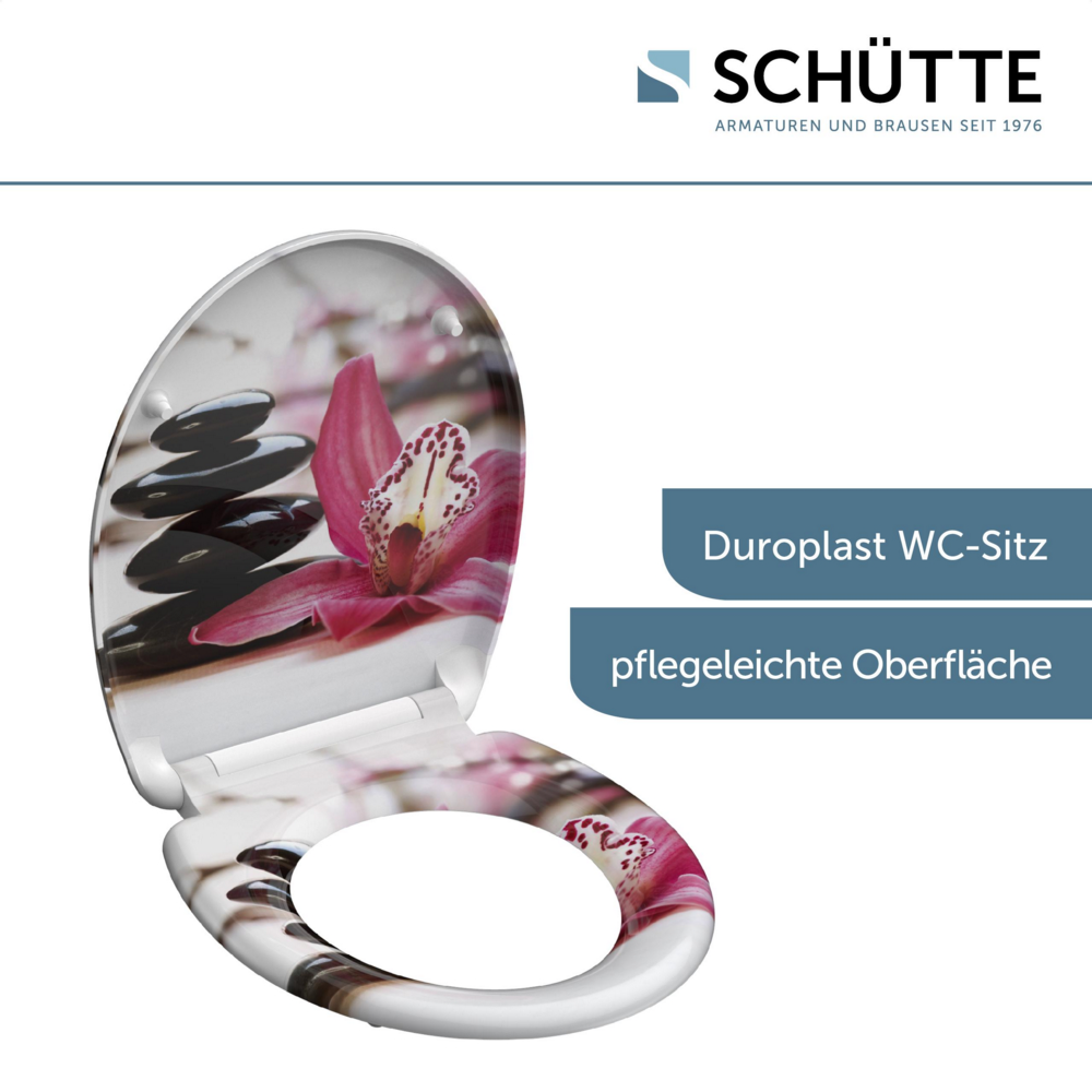 Schütte WELLYNESS WC-Sitz Duroplast, Motiv Steine