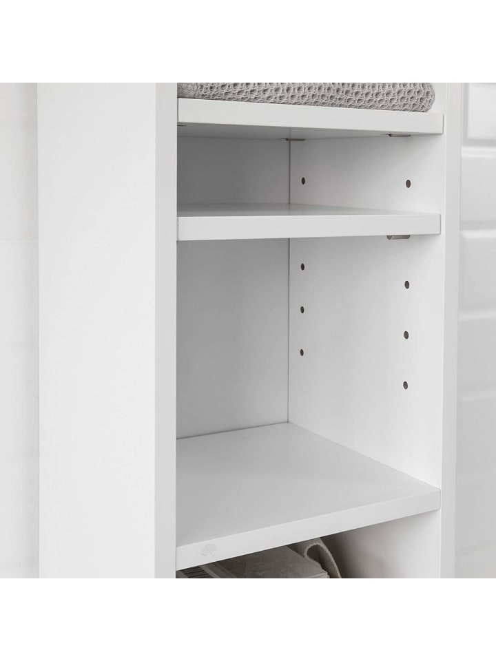 SoBuy Badezimmer-Hochschrank in Weiß - (B)20 x (H)180 x (T)20cm günstig kaufen onesize
