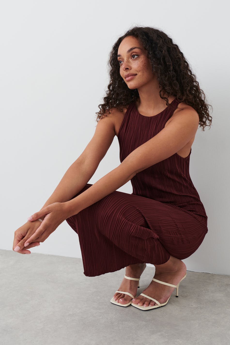 Wave midi dress