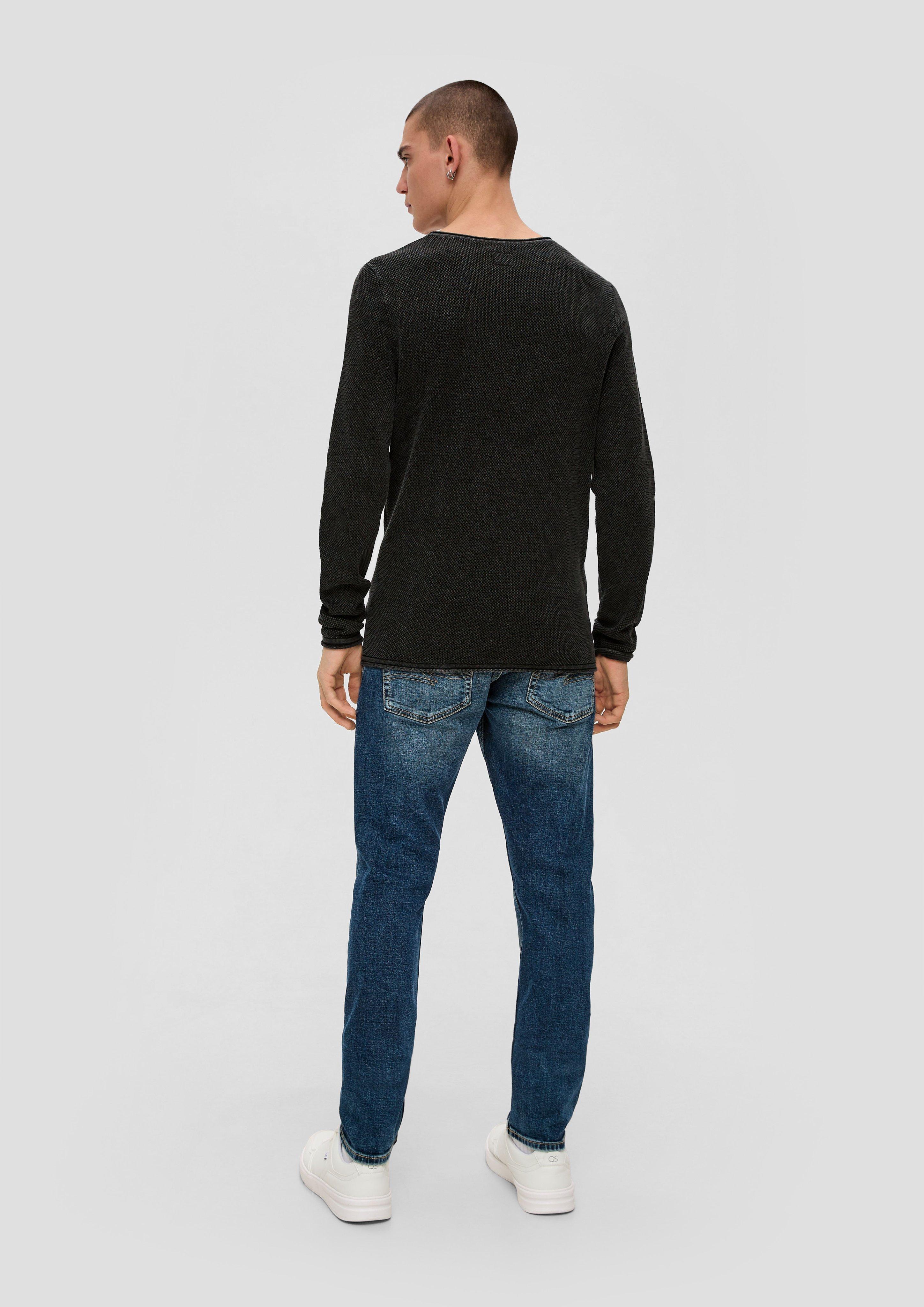Leichter Strickpullover mit Musterstruktur  2138702-9999