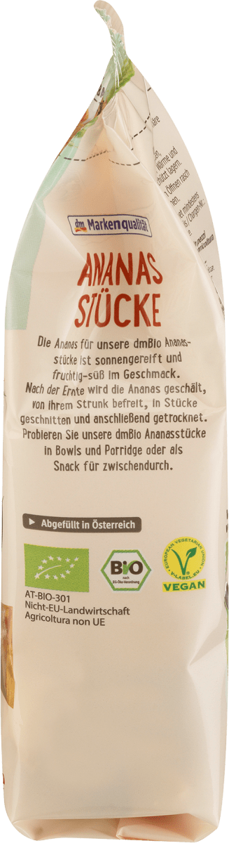 Trockenfrüchte, Ananasstücke, 100 g