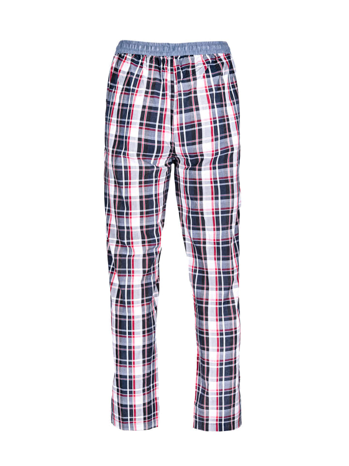 Luca David Pyjamahose Olden Glory Pants in blau rot günstig kaufen