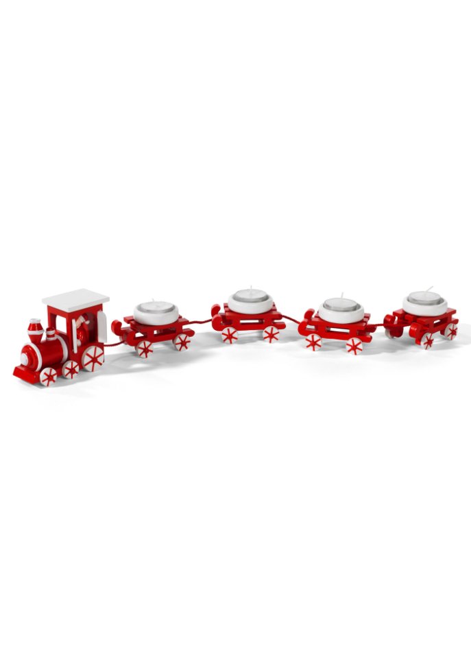 Teelichthalter in Weihnachtszug-Design (5-tlg.Set)