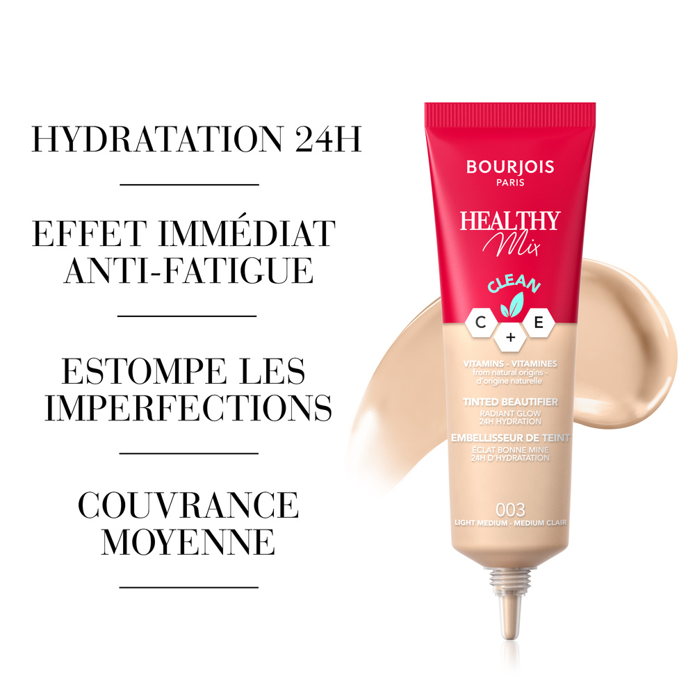 Bourjois Embellisseur de teint - Healthy Mix Clean - 003 Médium Clair Fond de teint