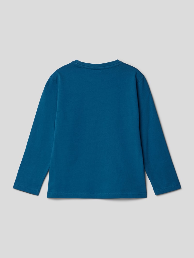Longsleeve mit Motiv-Print in petrol