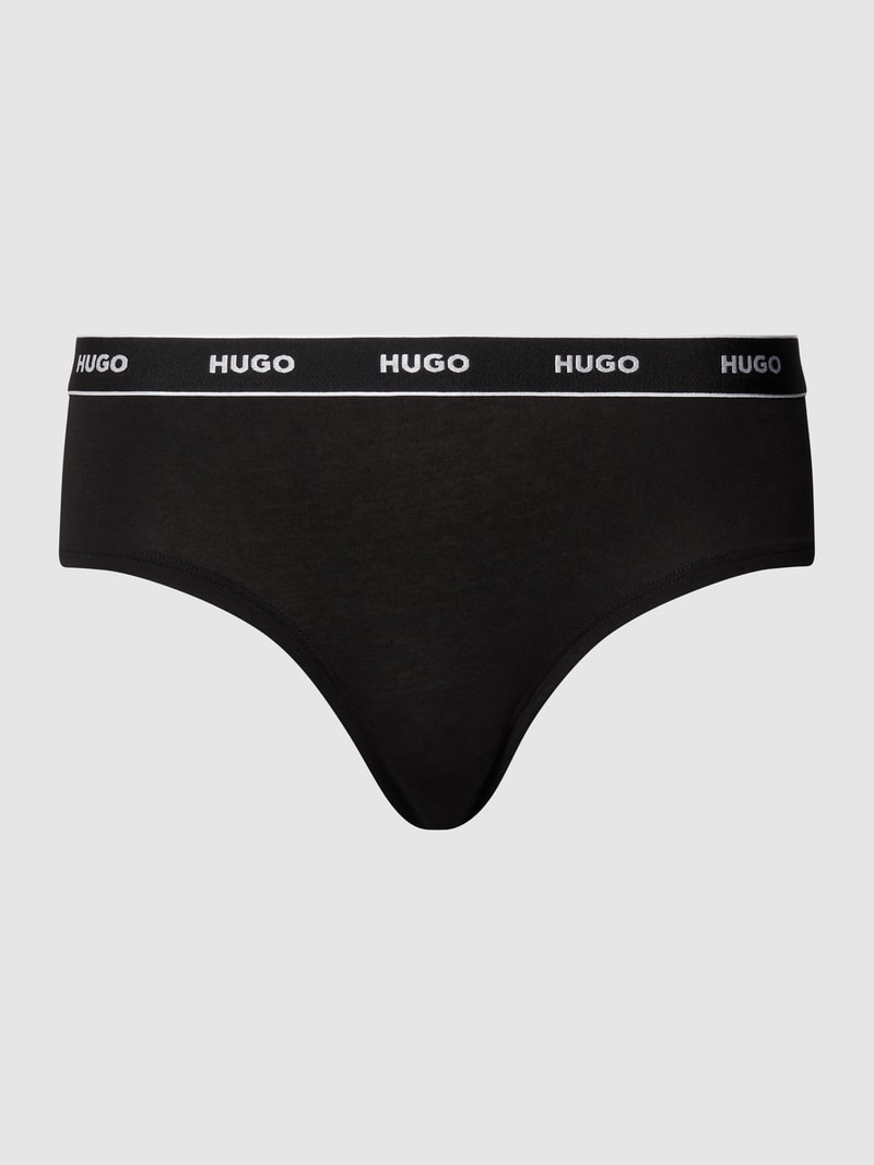 Slip mit Label-Detail Modell 'LASER' in schwarz
