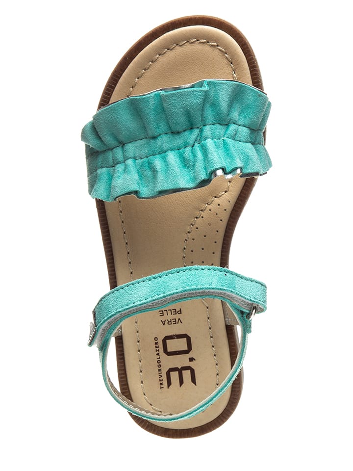 TREVIRGOLAZERO Leder-Sandalen in Türkis günstig kaufen