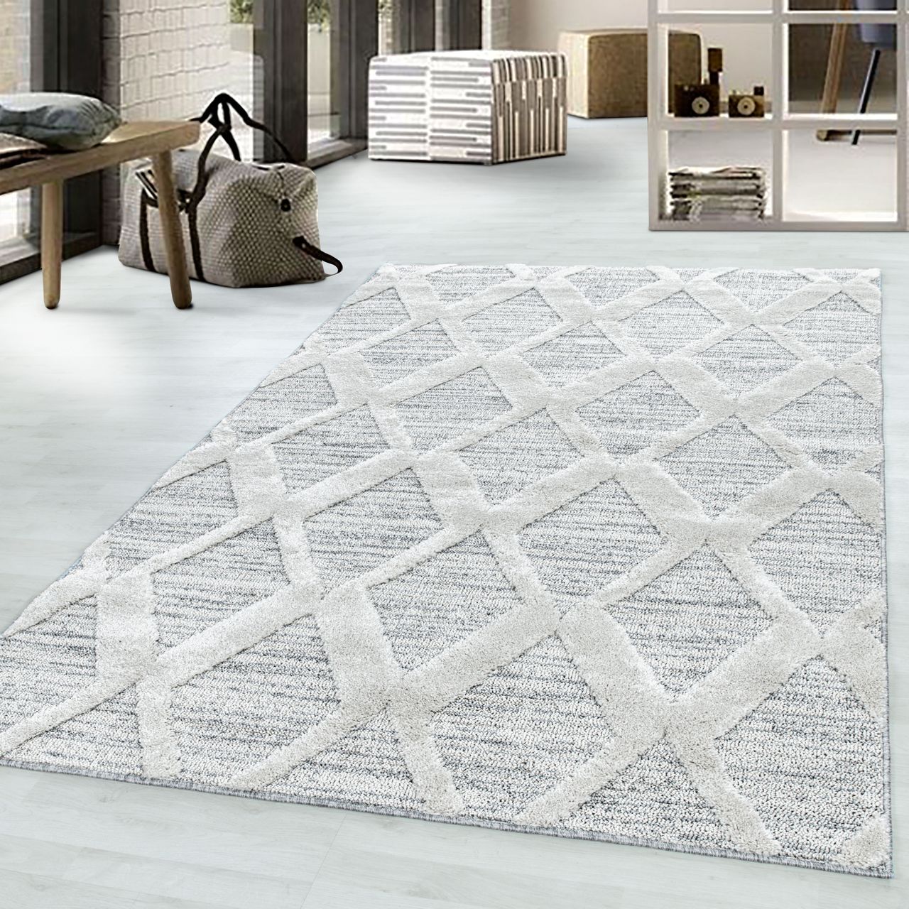 Ayyildiz Teppich, PISA 4703, GREY, 200 x 290 cm