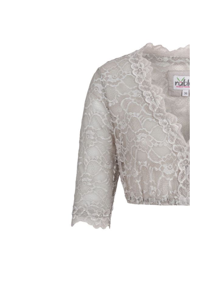 Nübler Dirndlbluse 3/4 Arm Laura in Silber günstig kaufen