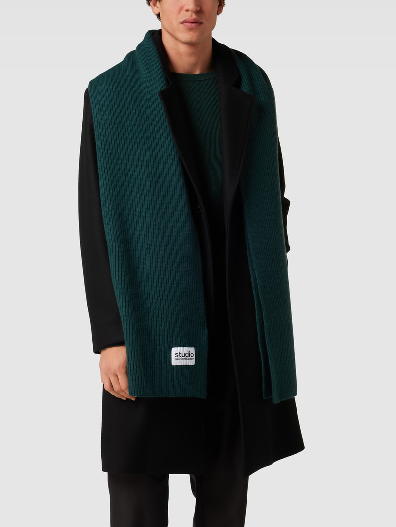 Schal in Strick-Optik Modell 'Studio Scarf 1' in bottle