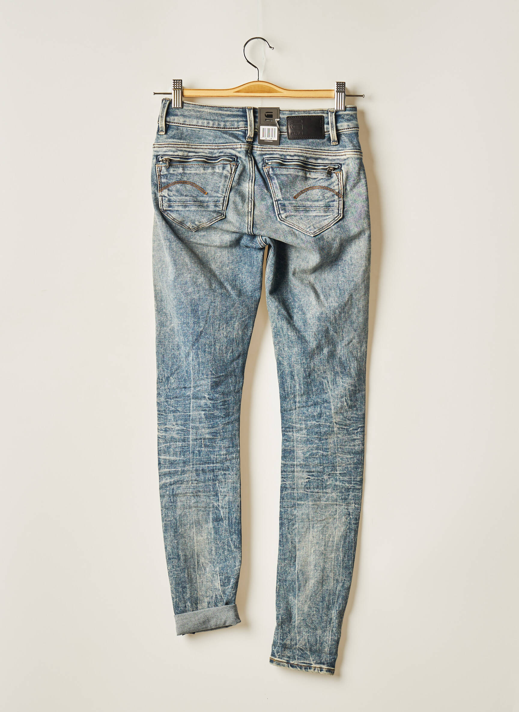 G Star Jeans Skinny Femme couleur bleu