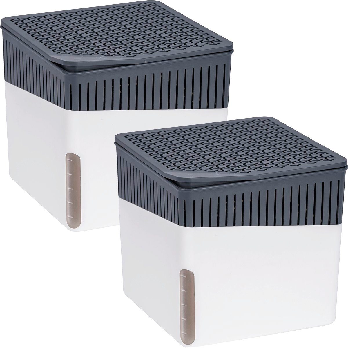 WENKO Luftentfeuchter Cube, für 80 m³ Räume, 2 x 1000g