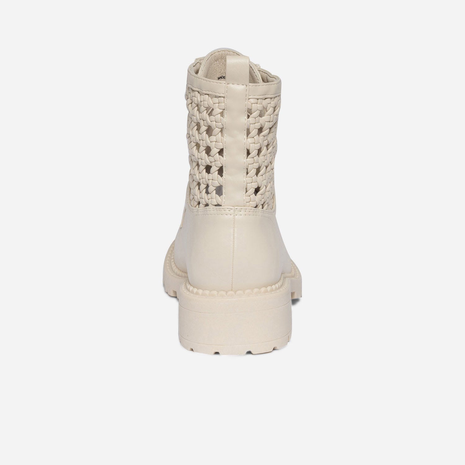 Boots à lacet TEXTO beige détail cannage
