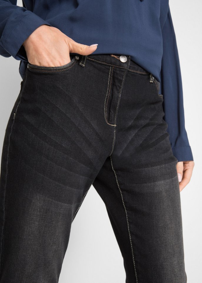 Stretch-Boyfriend-Jeans mit Bequembund