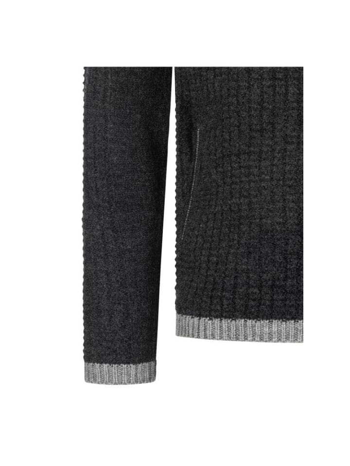 Nübler Trachtenstrickjacke Langarm Hugo in Anthrazit günstig kaufen